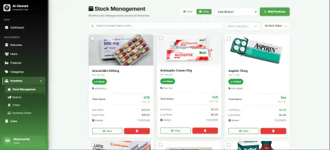 Screenshot of Al-Osmani-Pharmacy-ERP-system